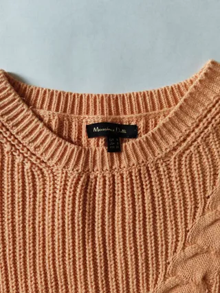 Jersey Massimo Dutti Naranja Trenzado