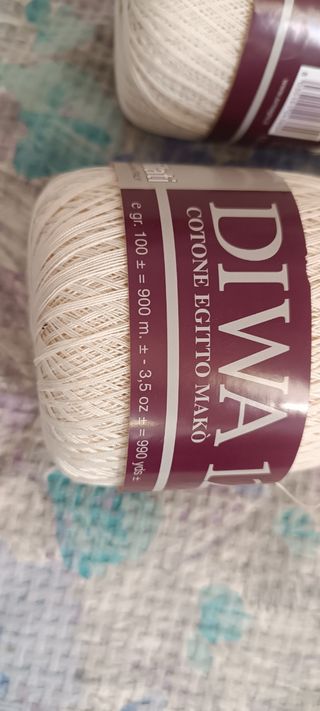 4 Gomitoli Cotone Egitto Makò Diwa 12