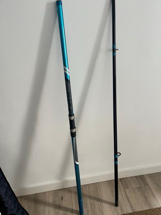 Caña de pescar + carrete + funda