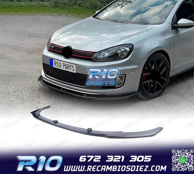 SPOILER LIP VOLKSWAGEN VW GOLF 6 GTI 09-13 CARBONO