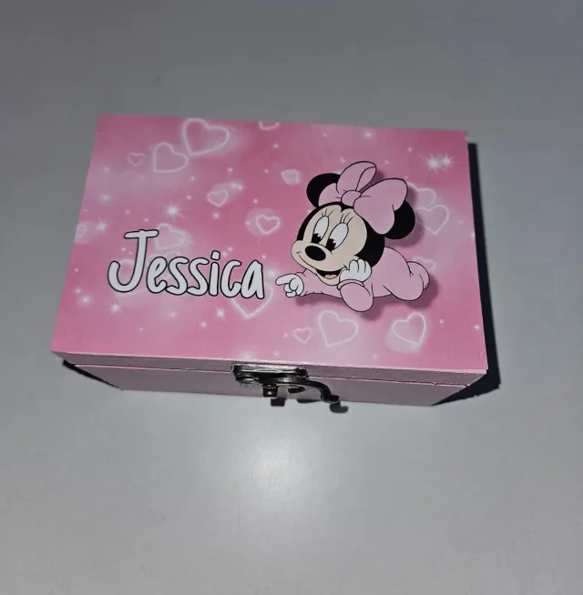 Joyero personalizado Minnie Mouse rosa