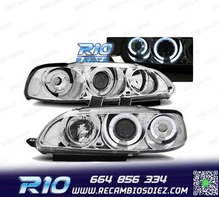 FAROS PARA HONDA CIVIC 91-95 2D 3D OJOS ANGEL CROMADOS