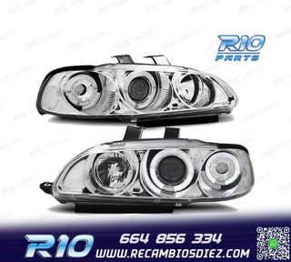 FAROS PARA HONDA CIVIC 91-95 2D 3D OJOS ANGEL CROMADOS