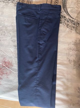 Pantalón de traje azul marino Massimo Dutti