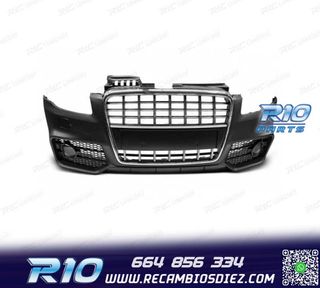 PARAGOLPES DELANTERO AUDI A4 B7 04-08 LOOK S LINE CROMO NEGR