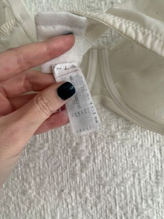 Sujetador Women Secret encaje aros 100C blanco