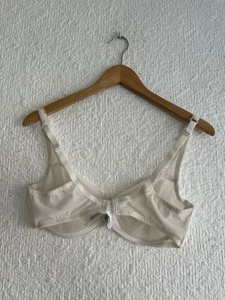 Sujetador Women Secret encaje aros 100C blanco