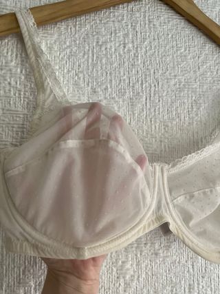 Sujetador Women Secret encaje aros 100C blanco