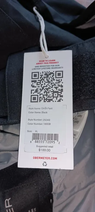 Pantalones de esquí Overmeyer Orión Talla XL