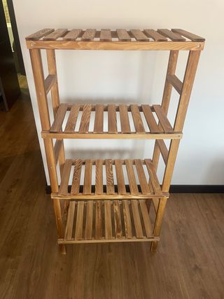 Estantería de madera de 4 baldas