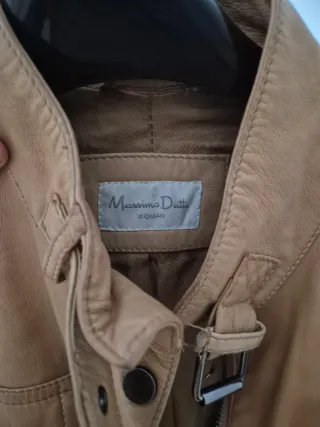 Cazadora Massimo Dutti Mujer Beige