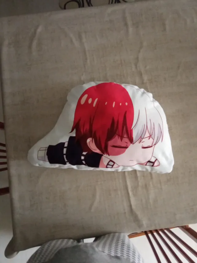 Cojín Anime Rojo y Blanco