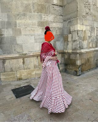 Vestido Flamenca Lunares Rojo T.40