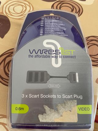 Adaptador Euroconector 3 Tomas 0.6m