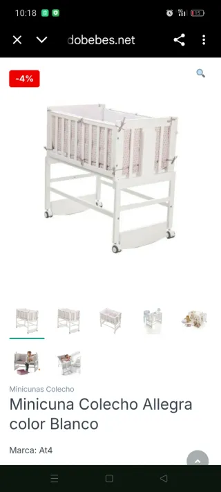 Minicuna Colecho Allegra Blanca