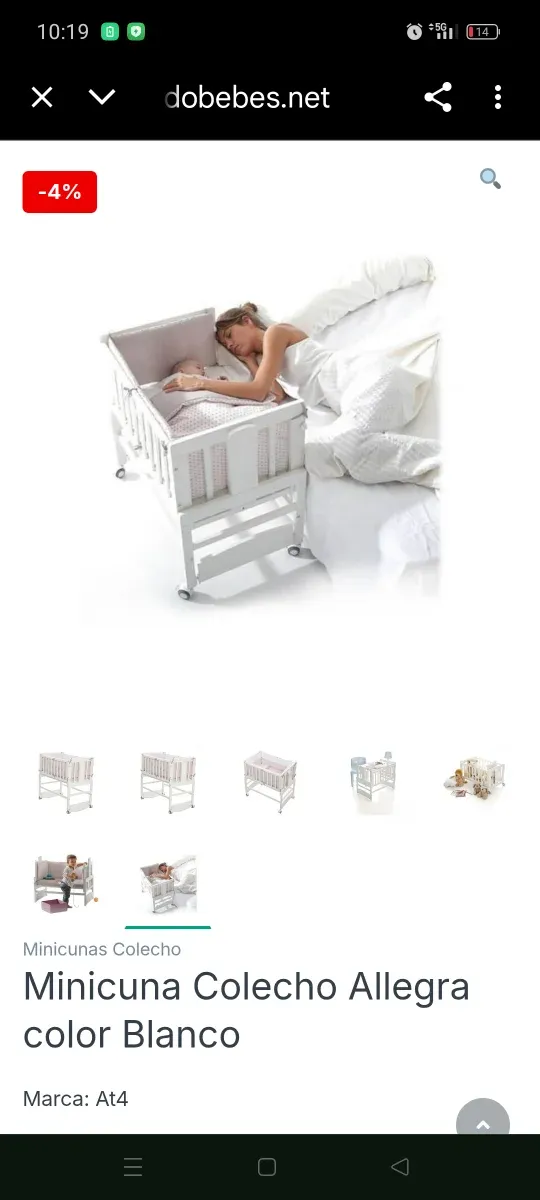 Minicuna Colecho Allegra Blanca