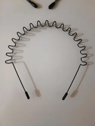 Set 6 cerchietti fermacapelli neri