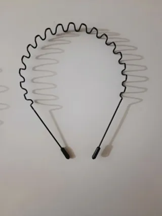 Set 6 cerchietti fermacapelli neri