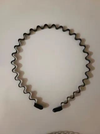 Set 6 cerchietti fermacapelli neri