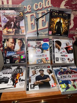 Lote 8 Juegos PS3: Uncharted, FIFA, PES, madden
