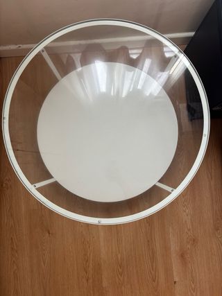Mesa de centro redonda Ikea cristal