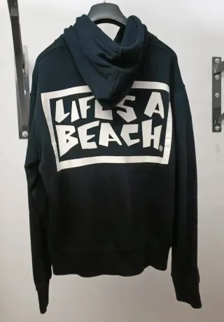 Felpa nera Life's a Beach