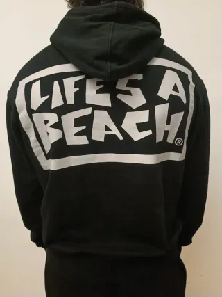 Felpa nera Life's a Beach