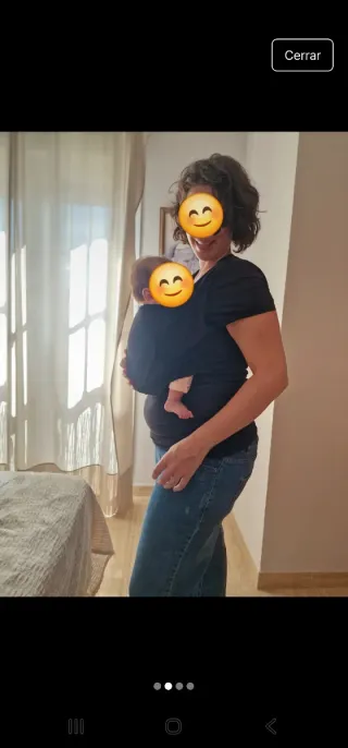 Camiseta Porteo Quokka Baby Talla Única Negra