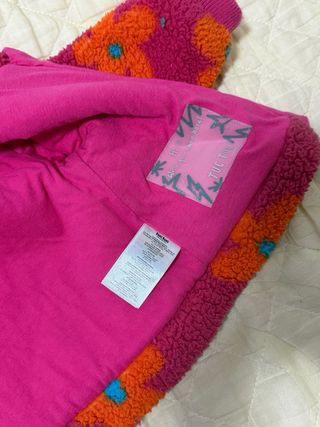 Tuc Tuc Pelliccia Bimba Fiori Rosa Arancio