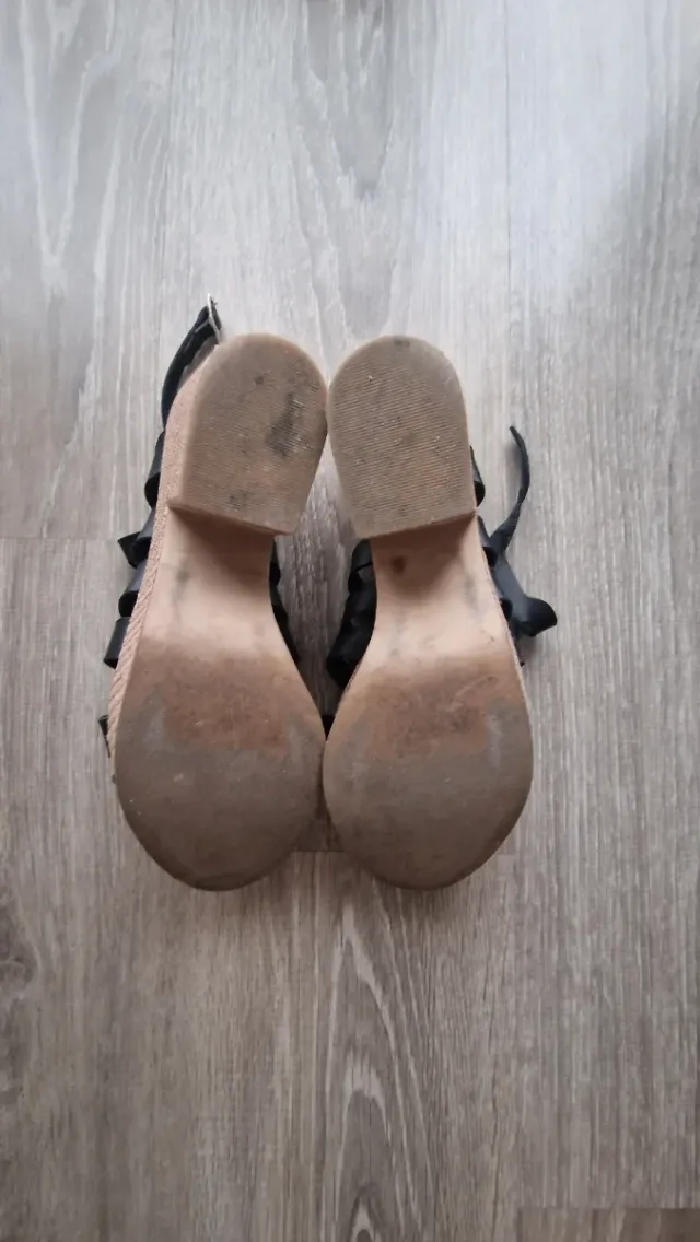 Sandalias tacón Sandra mujer negras talla 37
