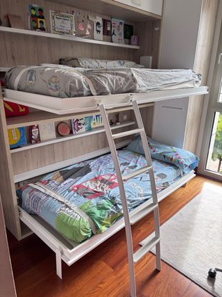 Habitación juvenil 2 literas abatibles