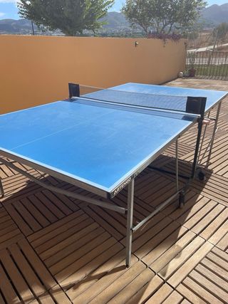 Mesa de ping pong azul