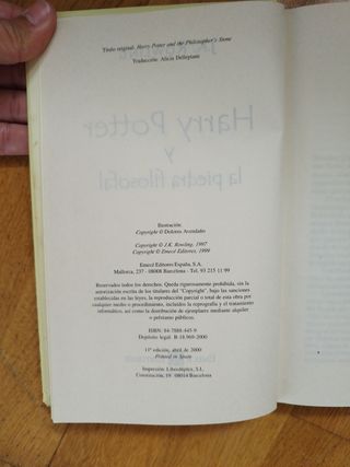 Harry Potter Y La Piedra Filosofal