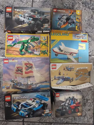 Lote 6 Cajas Lego Technic, Creator, System