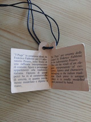 Pupi in ceramica decorato