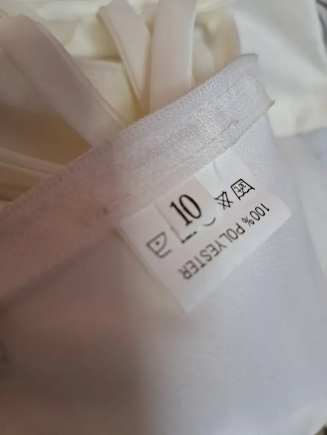 Vestido de fiesta niña blanco Talla 10 años