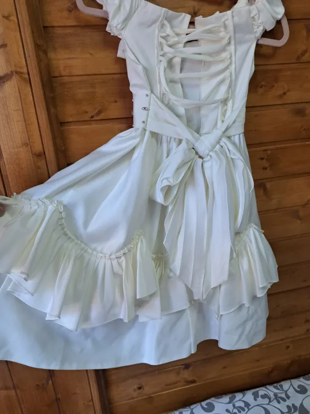 Vestido de fiesta niña blanco Talla 10 años