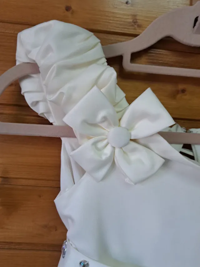 Vestido de fiesta niña blanco Talla 10 años