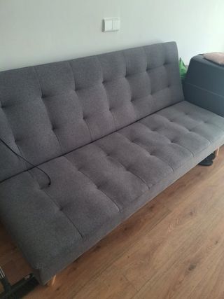 Sofá Cama Gris Tela