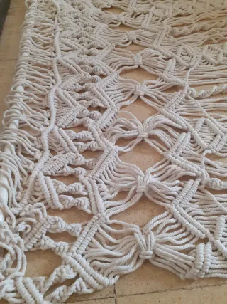 Cortina grande de Macramé algodón