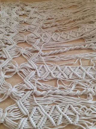 Cortina grande de Macramé algodón