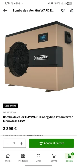 HAYWARD Energyline Pro Inverter mono 8.4 kW