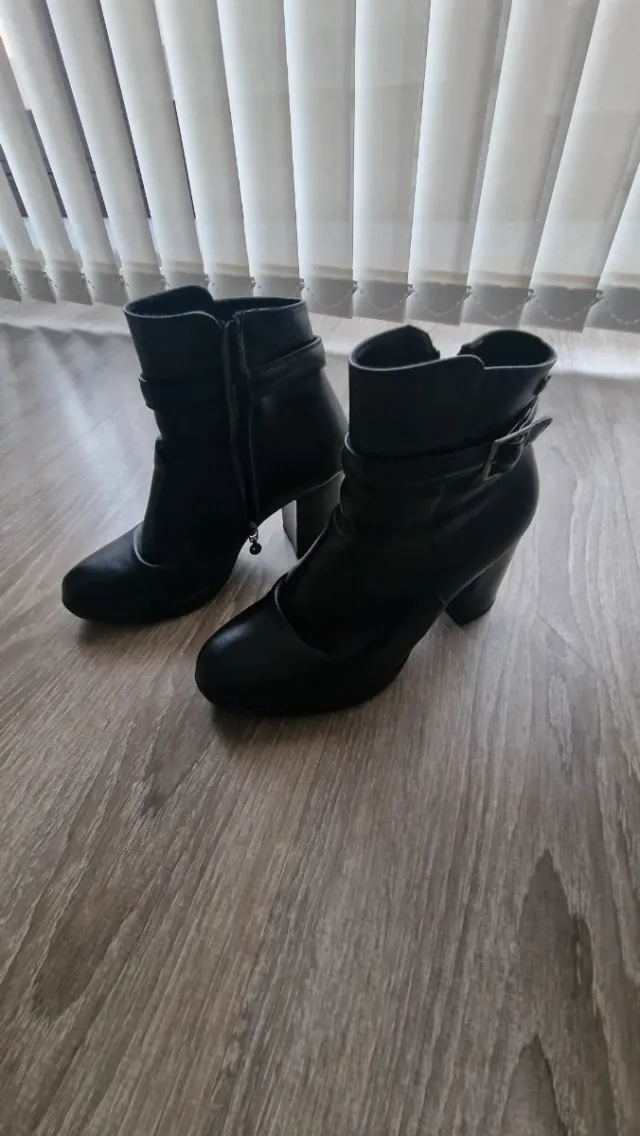Botas de piel negras Talla 37