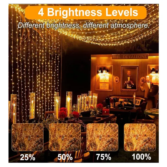 96 metros Guirnalda Luces 800 LED Decorativas Exte