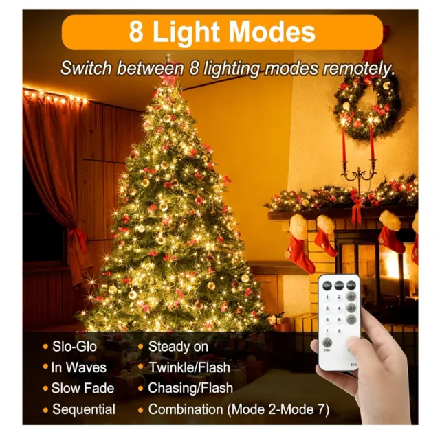 96 metros Guirnalda Luces 800 LED Decorativas Exte