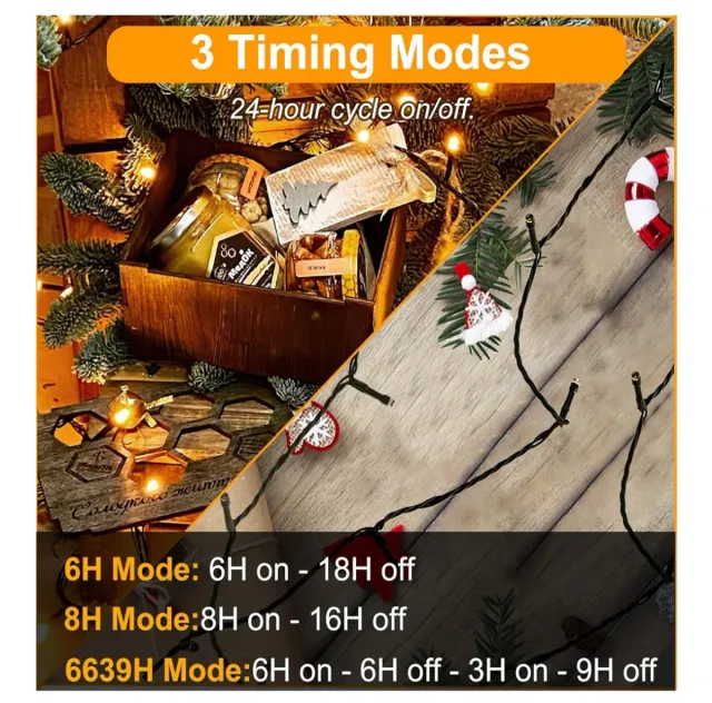 96 metros Guirnalda Luces 800 LED Decorativas Exte