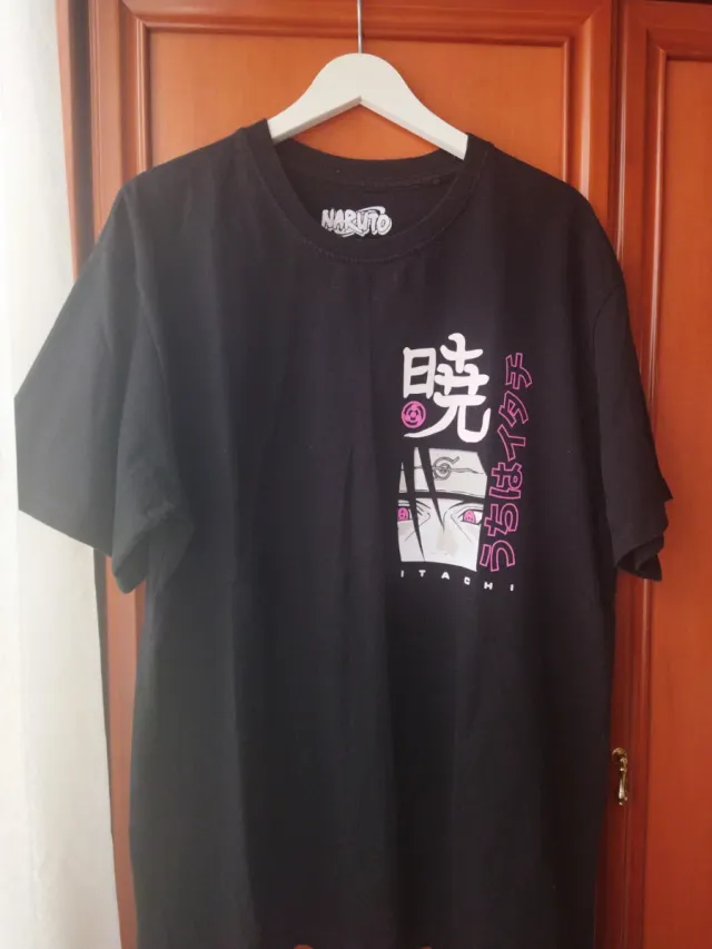 Camiseta Pull&Bear Negra Naruto Akatsuki
