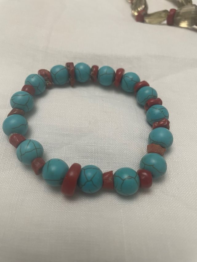Braccialetto turchese e corallo