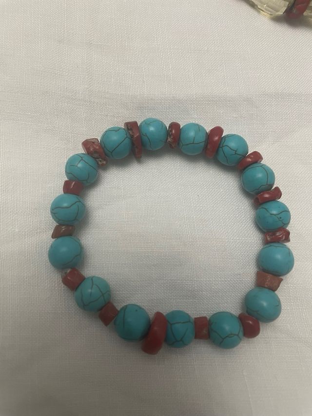 Braccialetto turchese e corallo