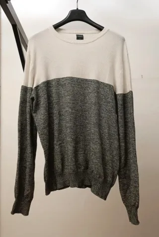 Maglioncino Terranova bicolor grigio/bianco